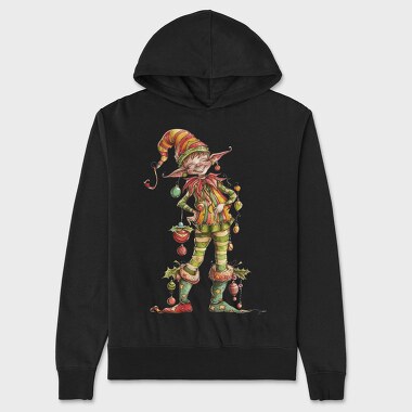 Quirky Christmas Elf, Hanorac Oversize Barbati (Unisex)