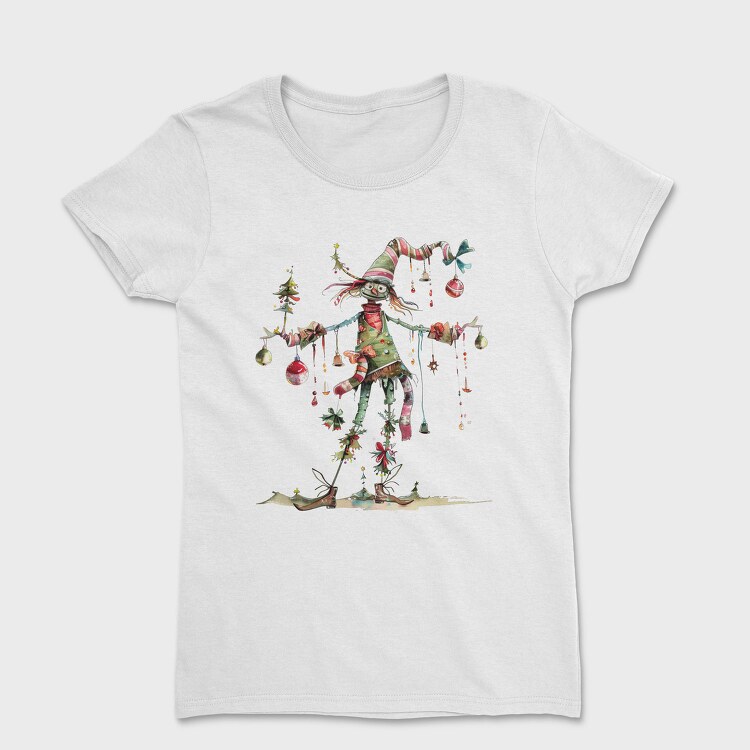 Quirky Christmas Gnome, Tricou Femei