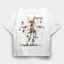 Quirky Christmas Gnome, Tricou Oversize Barbati (Unisex)