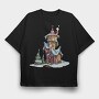 Quirky Christmas Tower, Tricou Oversize Barbati (Unisex)
