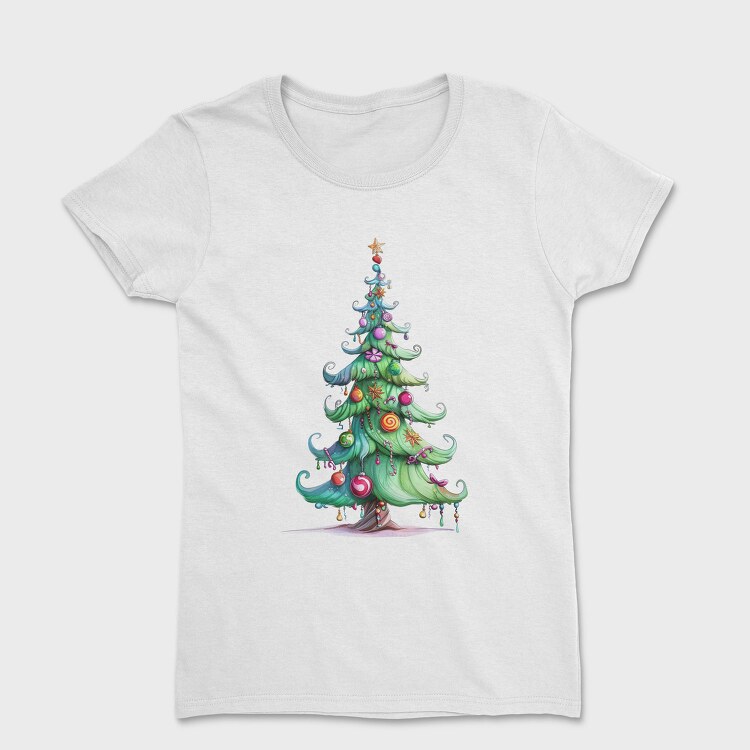 Quirky Christmas Tree, Tricou Femei