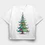 Quirky Christmas Tree, Tricou Oversize Barbati (Unisex)