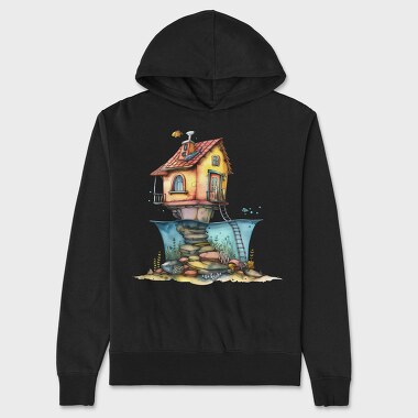 Quirky Fish House, Hanorac Oversize Barbati (Unisex)