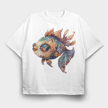 Quirky Fish Tail, Tricou Oversize Barbati (Unisex)