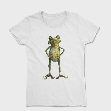 Quirky Frog Standing, Tricou Femei