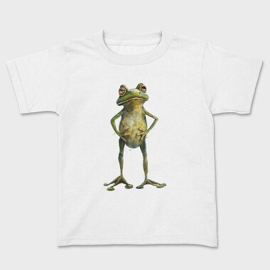 Quirky Frog Standing, Tricou Copii