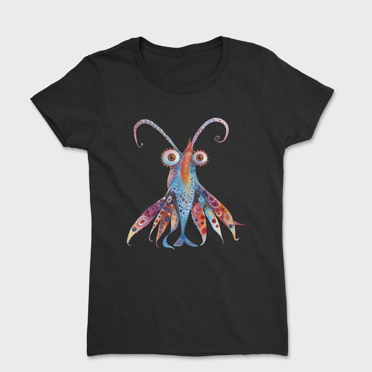 Quirky Sea Monster Tail, Tricou Femei