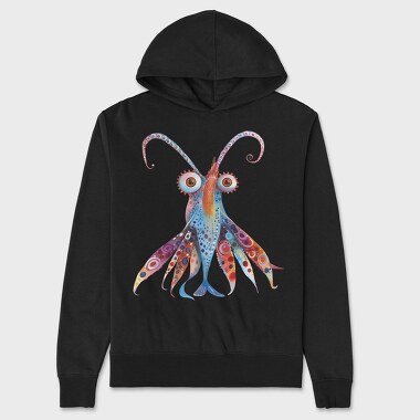 Quirky Sea Monster Tail, Hanorac Oversize Barbati (Unisex)