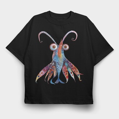 Quirky Sea Monster Tail, Tricou Oversize Barbati (Unisex)