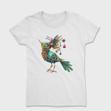 Quirky Whimsical Bird, Tricou Femei