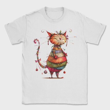 Quirky Whimsical Cat, Tricou Barbati (Unisex)
