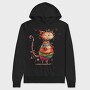 Quirky Whimsical Cat, Hanorac Oversize Barbati (Unisex)