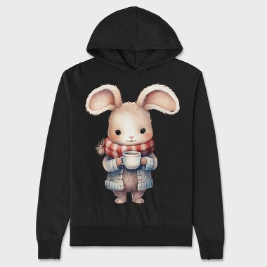 Rabbit Coffee Sweater, Hanorac Oversize Barbati (Unisex)