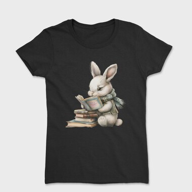 Rabbit Reading Book, Tricou Femei