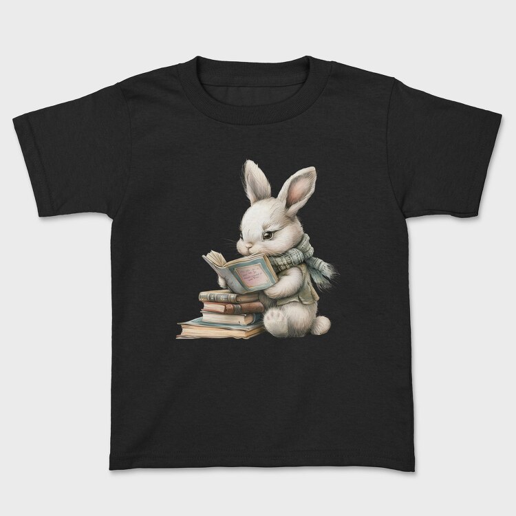Rabbit Reading Book, Tricou Copii