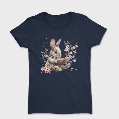 Rabbit Reading Cherry Blossom, Tricou Femei