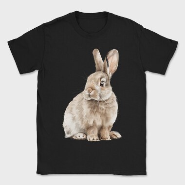 Rabbit Sitting Beige, Tricou Barbati (Unisex)