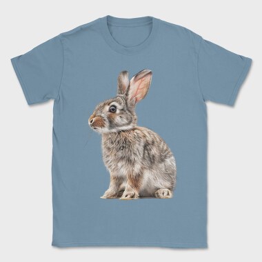 Rabbit Sitting Grey, Tricou Barbati (Unisex)