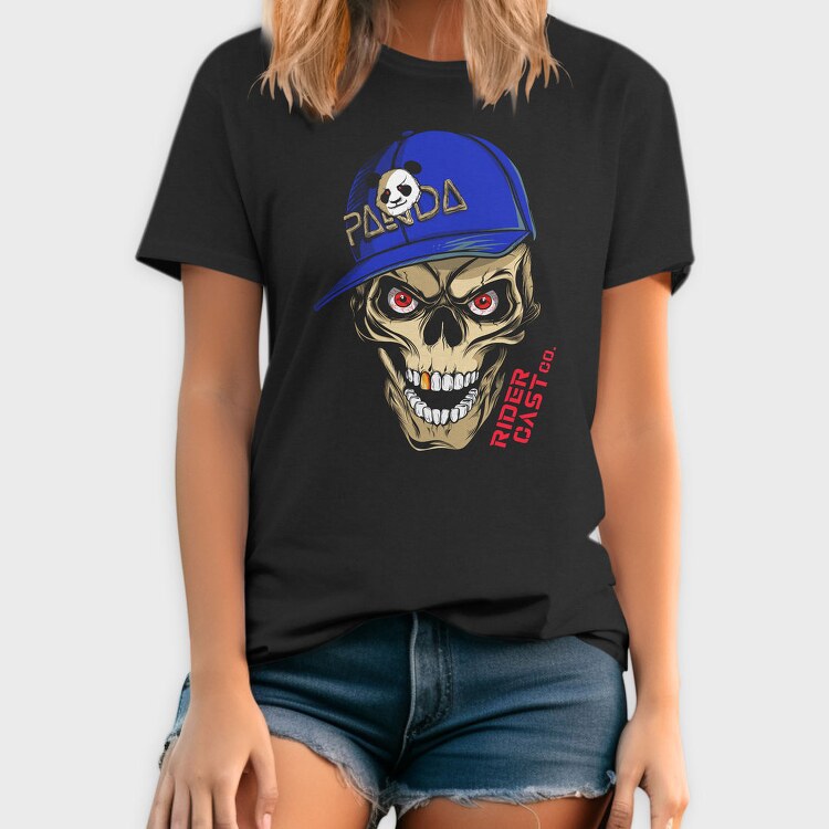 Skull Panda Cap Red Eyes Cast 99, Tricou Barbati (Unisex)
