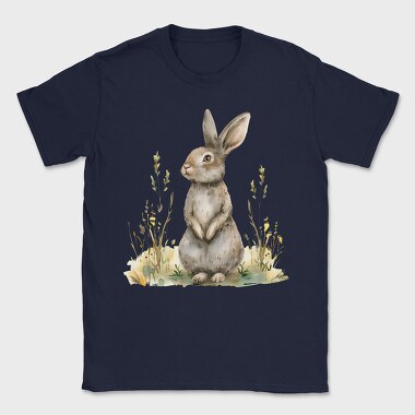 Rabbit Sitting In Grass, Tricou Barbati (Unisex)
