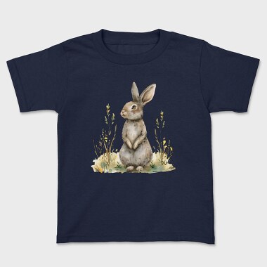 Rabbit Sitting In Grass, Tricou Copii