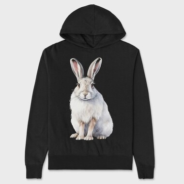 Rabbit Sitting Pose, Hanorac Oversize Barbati (Unisex)