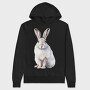Rabbit Sitting Pose, Hanorac Oversize Barbati (Unisex)