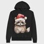 Raccoon Christmas Hat, Hanorac Oversize Barbati (Unisex)