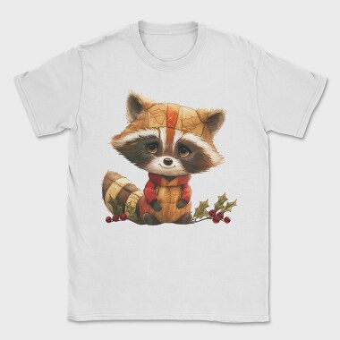 Raccoon Christmas Patchwork, Tricou Barbati (Unisex)
