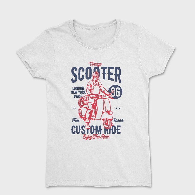 Vintage Scooter, Tricou Femei