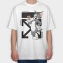 Tom And Jerry City Trip Los Angeles New York, Tricou Oversize Barbati (Unisex)