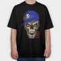Skull Panda Cap Red Eyes Cast 99, Tricou Oversize Barbati (Unisex)