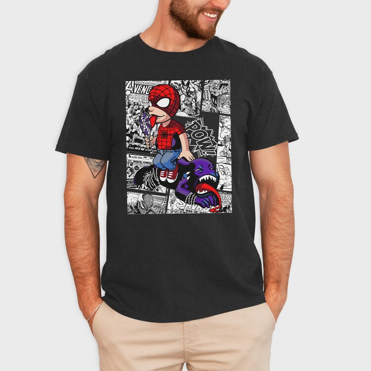 Spiderman Candy Comic Urban Art 99, Tricou Barbati (Unisex)