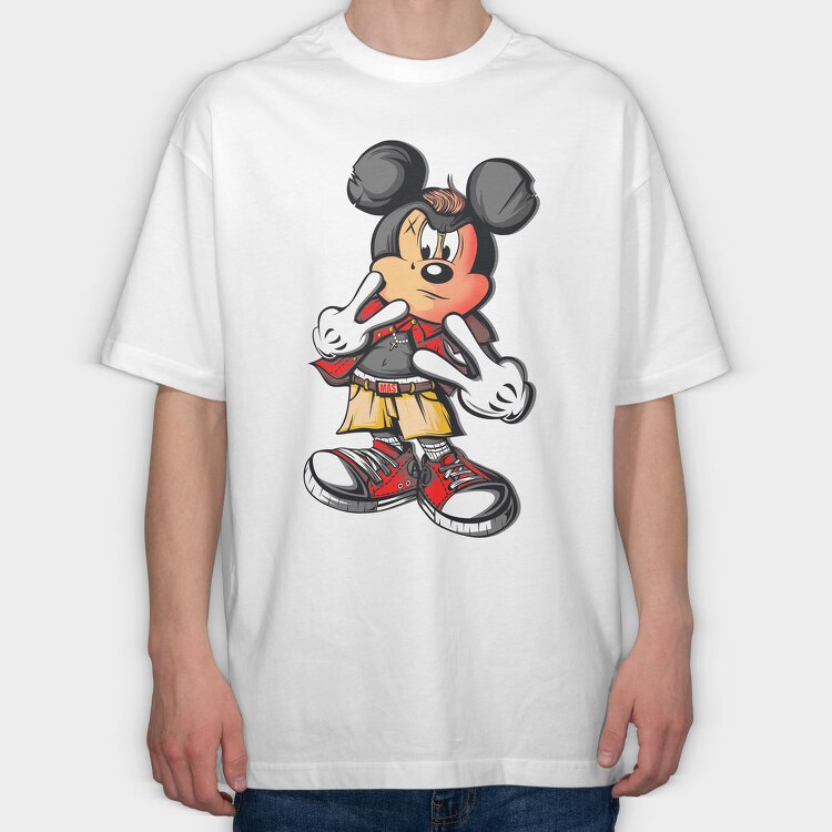 Mickey Mouse Urban Style, Tricou Oversize Barbati (Unisex)