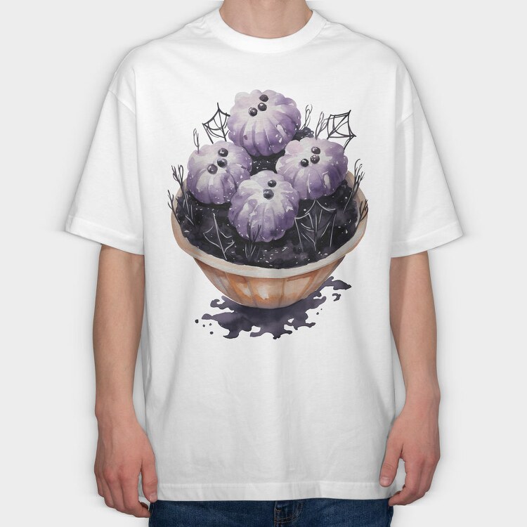 Purple Pumpkin Bowl, Tricou Oversize Barbati (Unisex)
