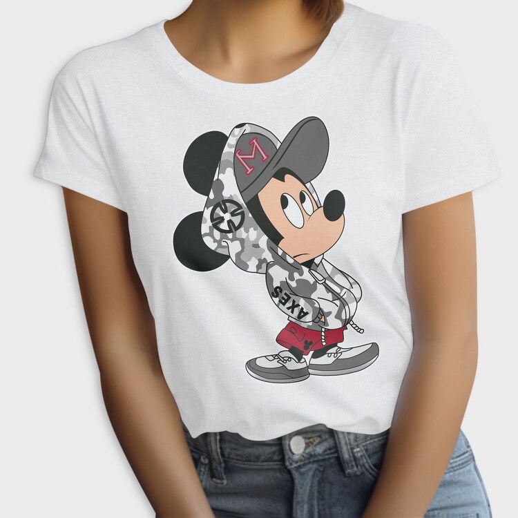 Mickey Mouse Camo Style Urban Art 99, Tricou Femei