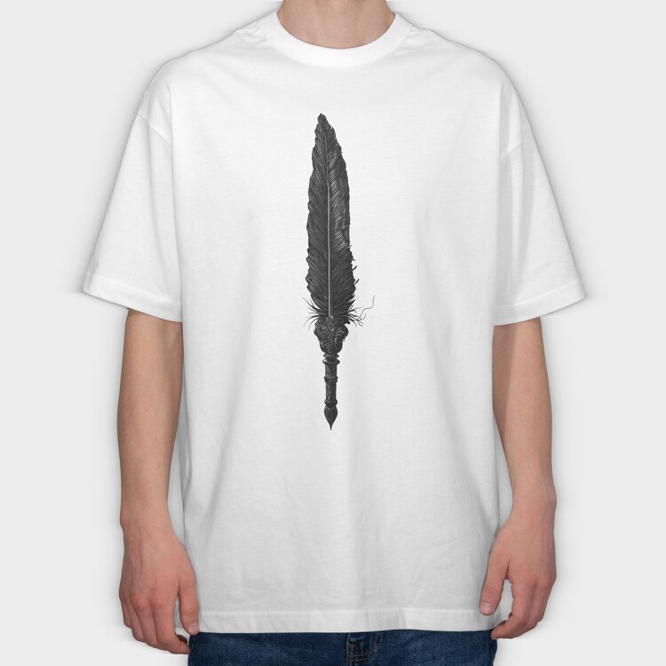 Quill Ink Wanderer, Tricou Oversize Barbati (Unisex)