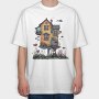 Quirky Sea House, Tricou Oversize Barbati (Unisex)
