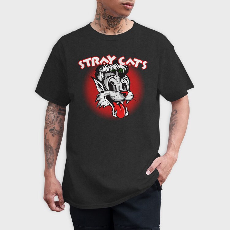 Stray Cats Red Eyes Animal Eyes, Tricou Barbati (Unisex)
