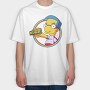 Nerd Simpson Headphones Nerd Tag, Tricou Oversize Barbati (Unisex)