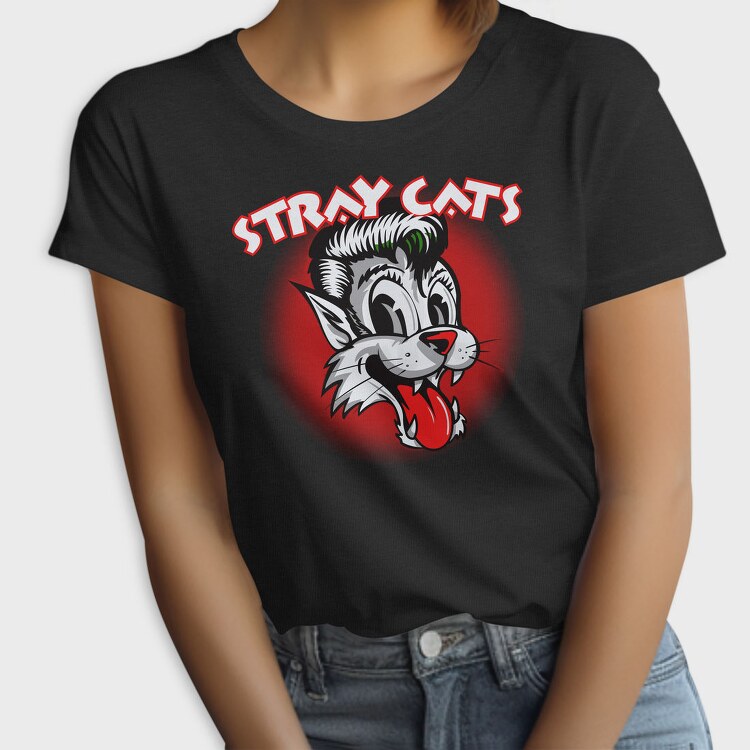 Stray Cats Red Eyes Animal Eyes, Tricou Femei