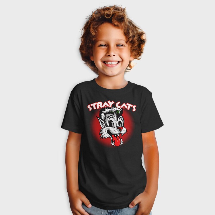 Stray Cats Red Eyes Animal Eyes, Tricou Copii