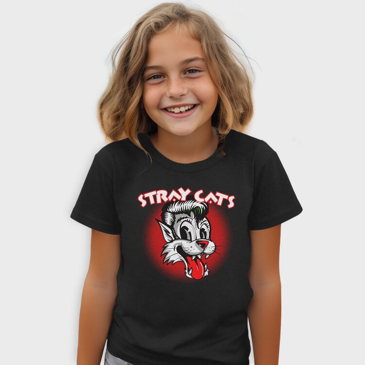 Stray Cats Red Eyes Animal Eyes, Tricou Copii