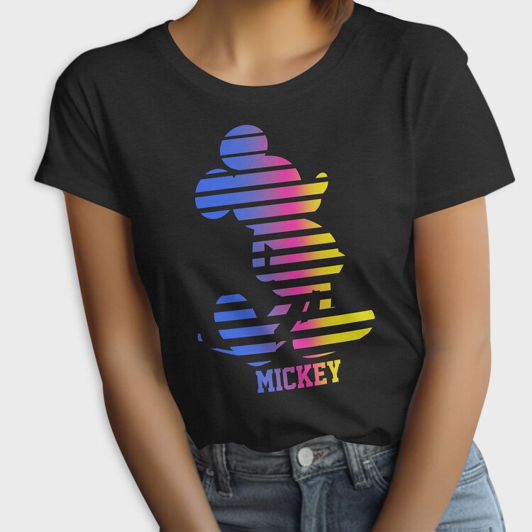 Mickey Mouse Colorful Lines, Tricou Femei