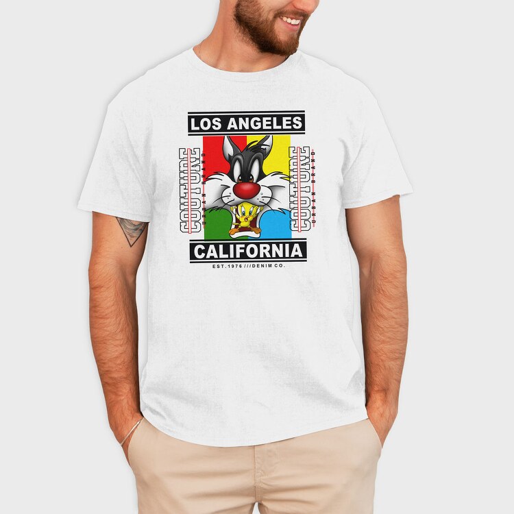 Sylvester Tweety Urban California 1976, Tricou Barbati (Unisex)