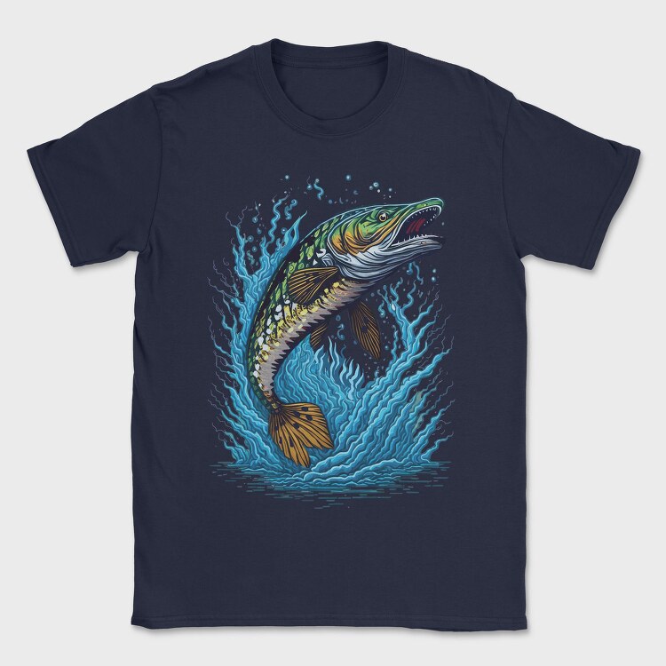Pike Fish Jump, Tricou Barbati (Unisex)