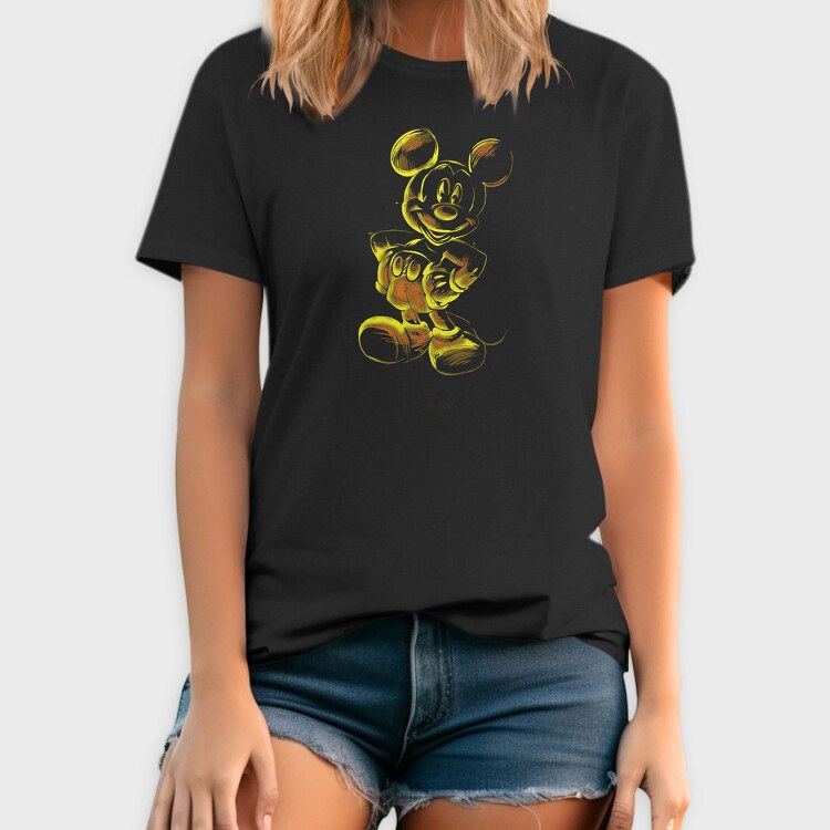 Mickey Mouse Flame Art, Tricou Barbati (Unisex)