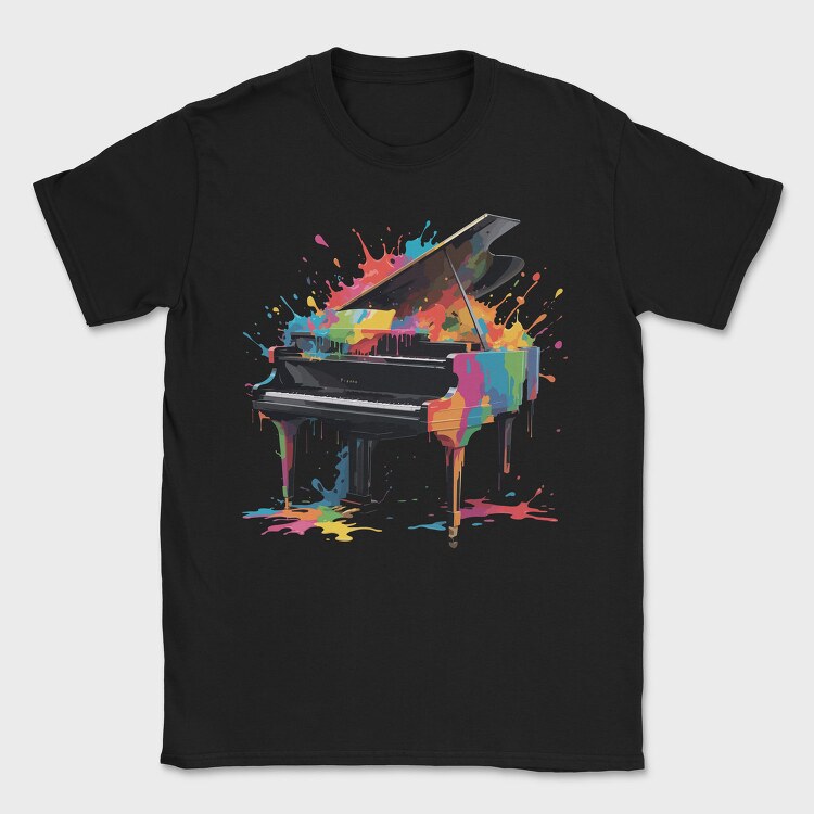 Piano Spalsh Colors, Tricou Barbati (Unisex)