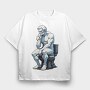 Philosopher Toilet, Tricou Oversize Barbati (Unisex)