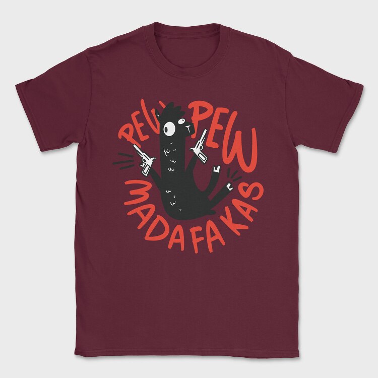 Pew Pew Llama, Tricou Barbati (Unisex)